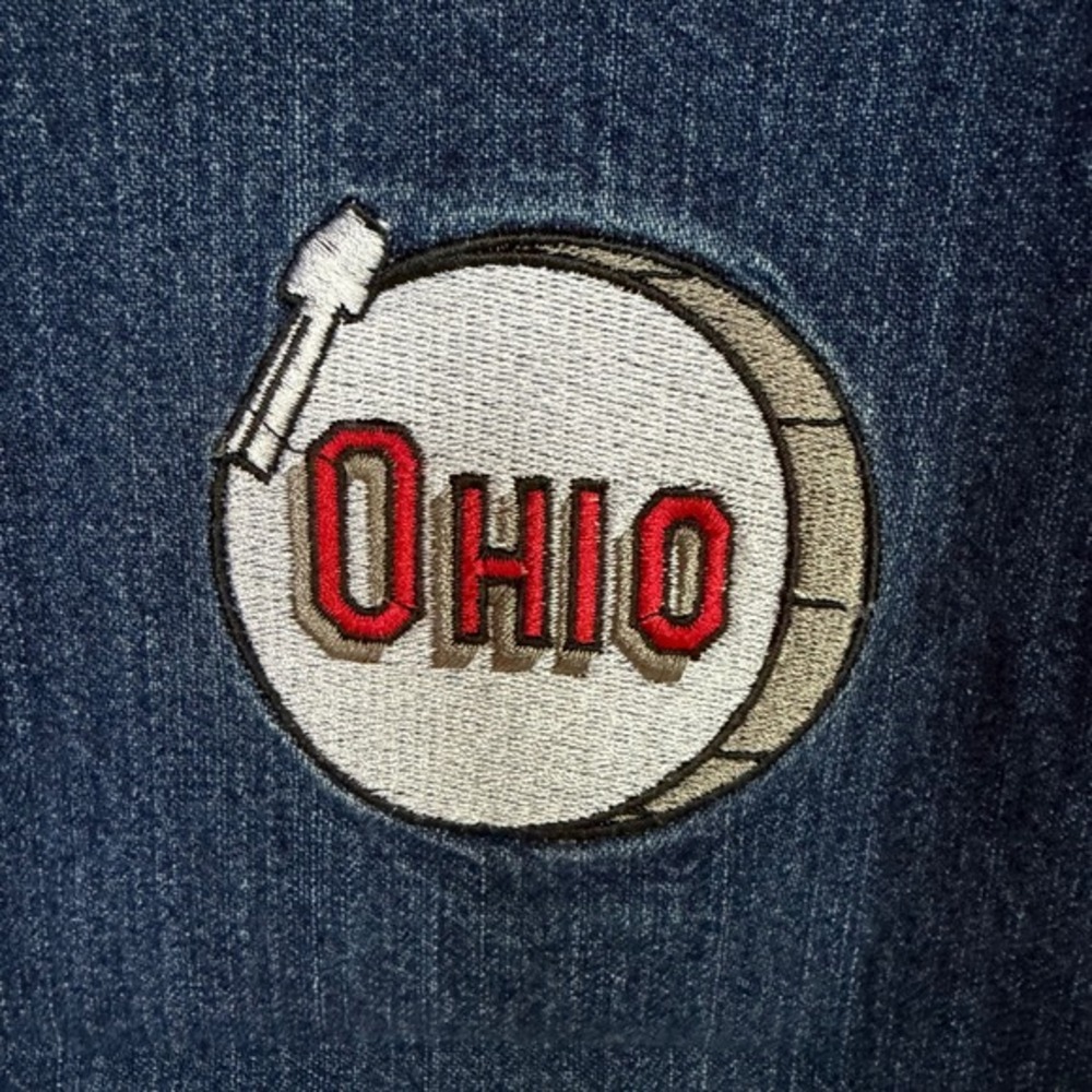 Bellepointe Ohio State Embroidered Statement Jeans Collegiate OSU 2000s Size 16 - Picture 11 of 14